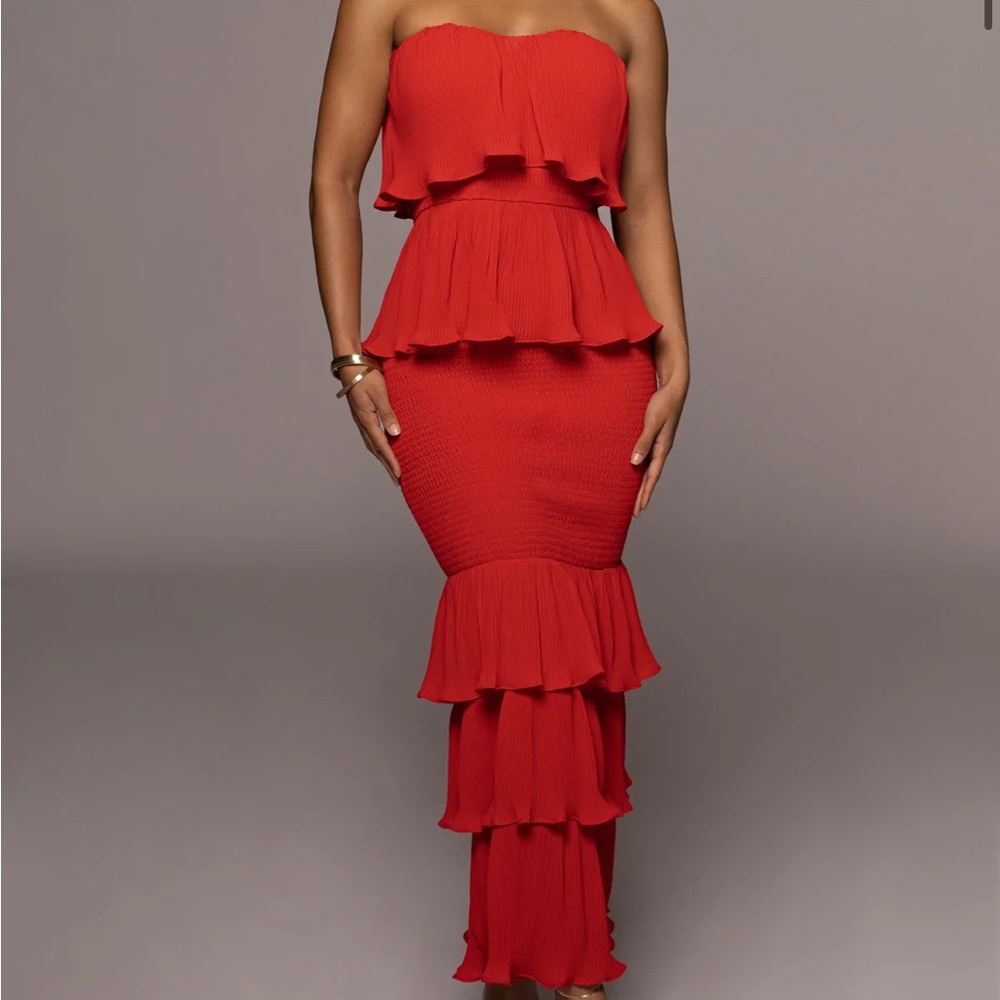JLUXLABEL CASA BLANCA RUFFLE DRESS